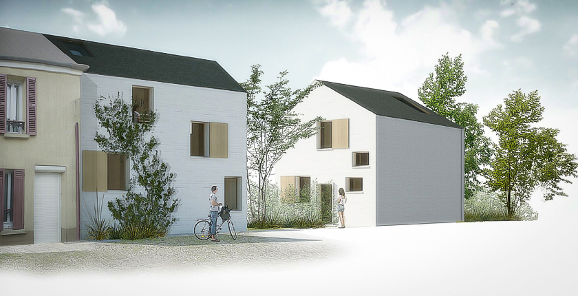 Restructuration maison en logements sociaux – Bailly (78), vue extérieure